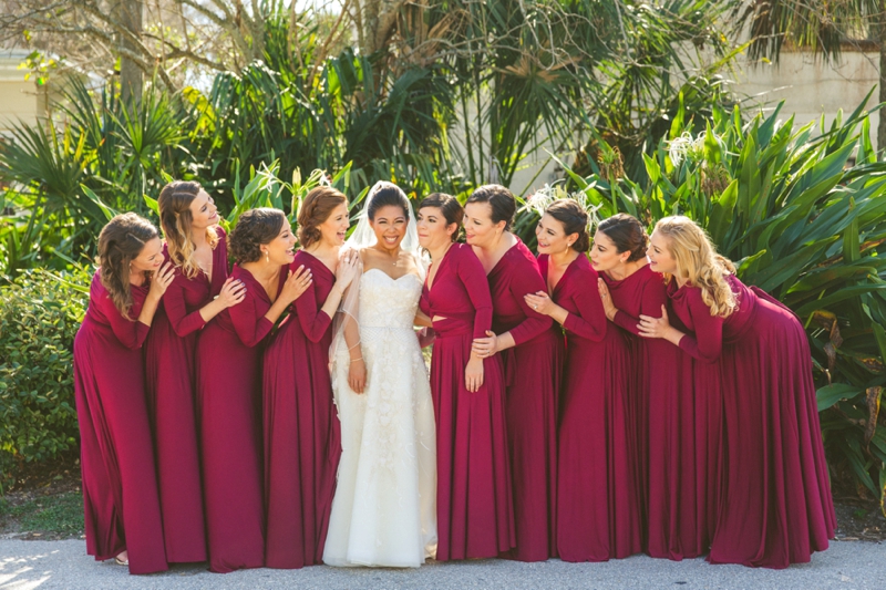 A Candlelit Red & Gold Jacksonville Wedding via TheELD.com