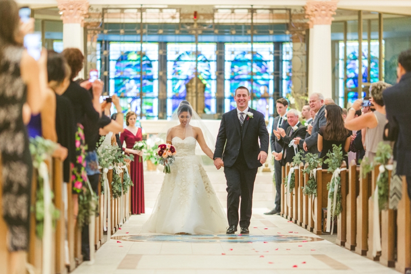 A Candlelit Red & Gold Jacksonville Wedding via TheELD.com