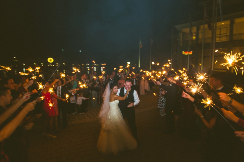 A Candlelit Red & Gold Jacksonville Wedding via TheELD.com