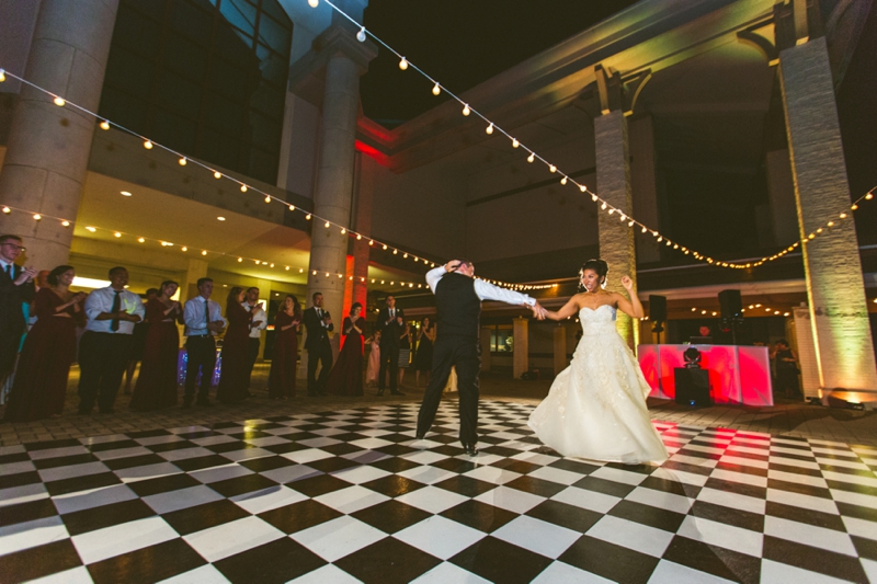 A Candlelit Red & Gold Jacksonville Wedding via TheELD.com