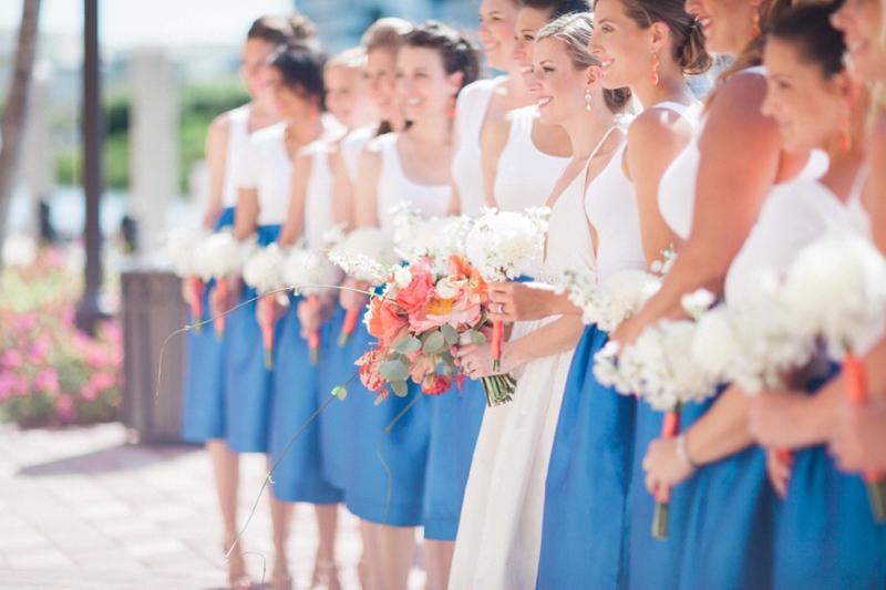 A Nautical Coral and Blue Destination Wedding via TheELD.com