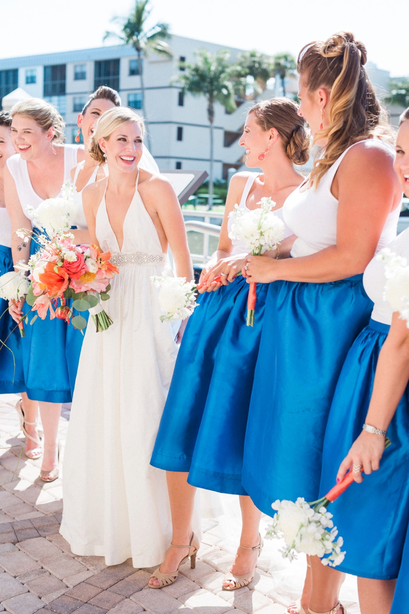 A Nautical Coral and Blue Destination Wedding via TheELD.com