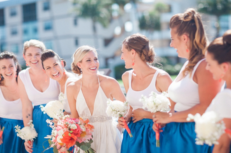 A Nautical Coral and Blue Destination Wedding via TheELD.com