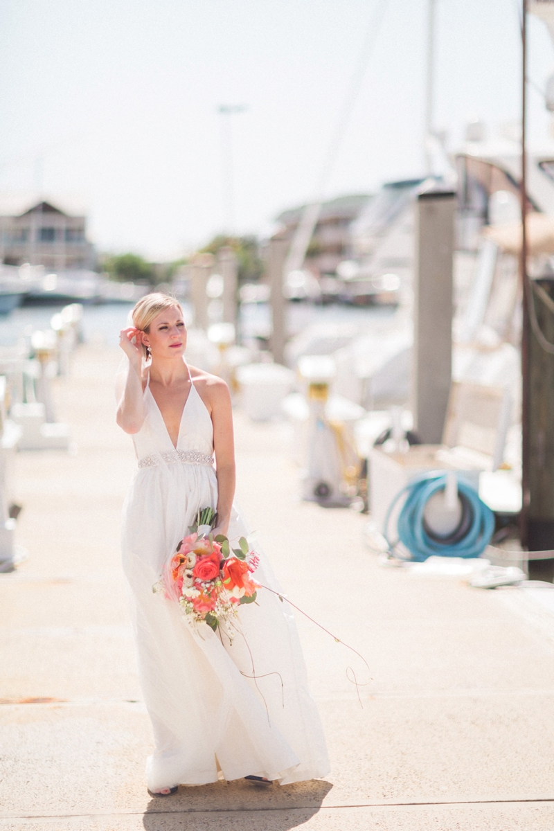 A Nautical Coral and Blue Destination Wedding via TheELD.com