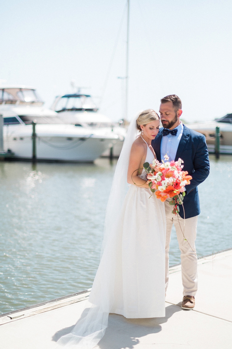 A Nautical Coral and Blue Destination Wedding via TheELD.com