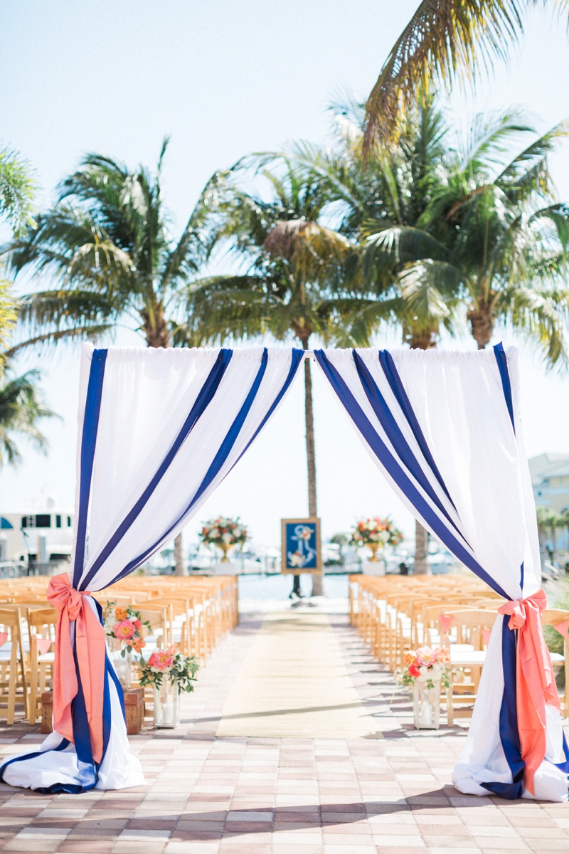 A Nautical Coral and Blue Destination Wedding via TheELD.com