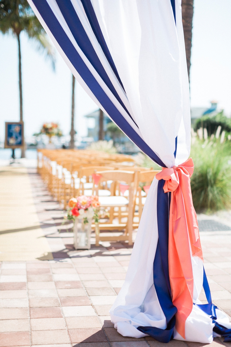 A Nautical Coral and Blue Destination Wedding via TheELD.com