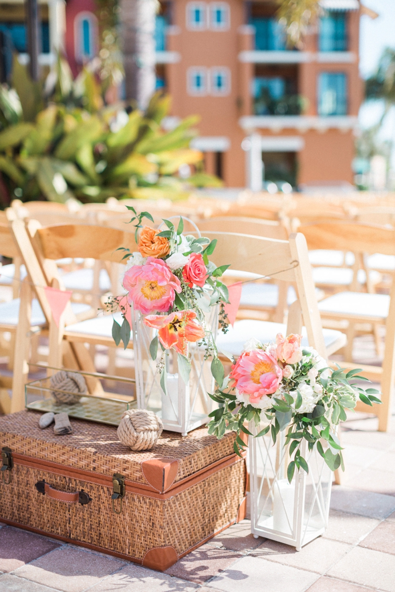 A Nautical Coral and Blue Destination Wedding via TheELD.com