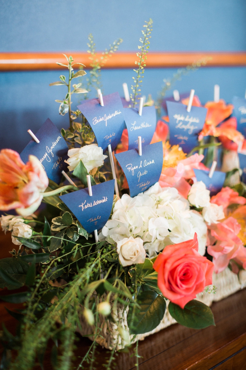 A Nautical Coral and Blue Destination Wedding via TheELD.com