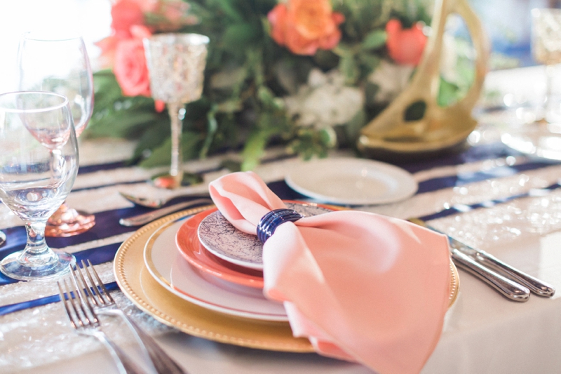 A Nautical Coral and Blue Destination Wedding via TheELD.com