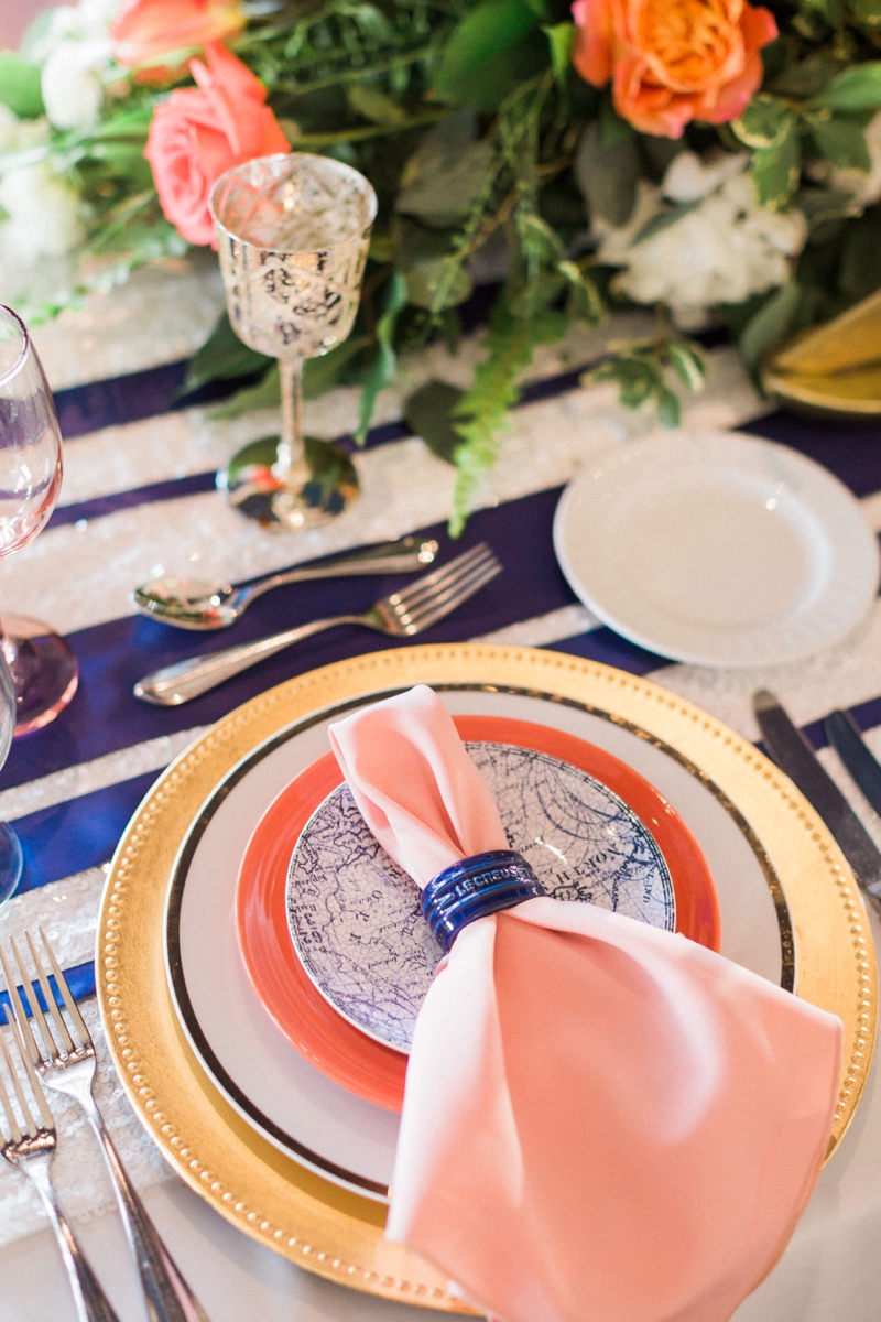 A Nautical Coral and Blue Destination Wedding via TheELD.com