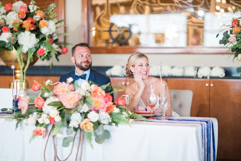 A Nautical Coral and Blue Destination Wedding via TheELD.com