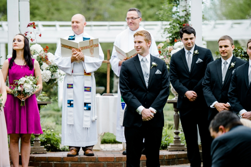 Elegant White & Magenta Wedding via TheELD.com