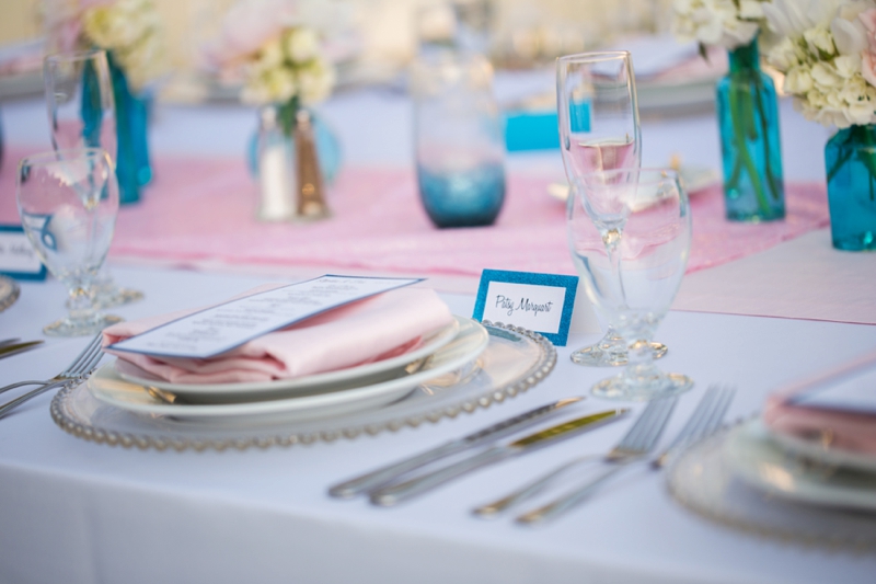 An Intimate Pink and Aqua Wedding via TheELD.com