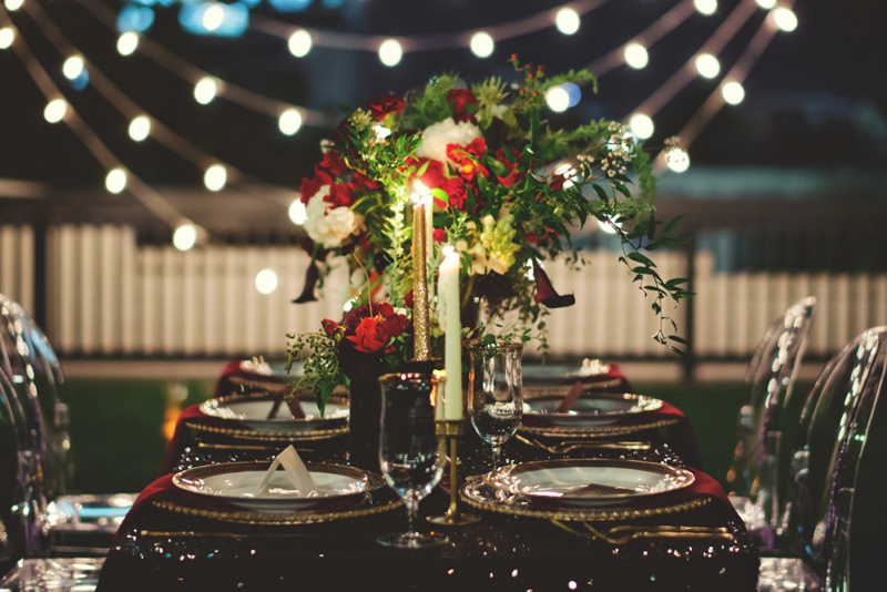 Black & Gold New Years Eve Wedding Ideas via TheELD.com