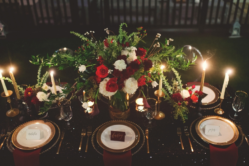 Black & Gold New Years Eve Wedding Ideas via TheELD.com