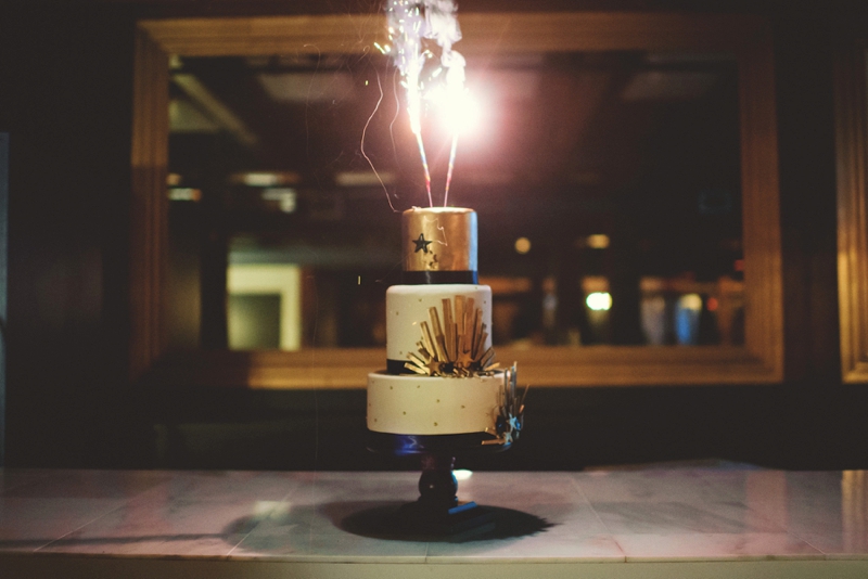 Black & Gold New Years Eve Wedding Ideas via TheELD.com