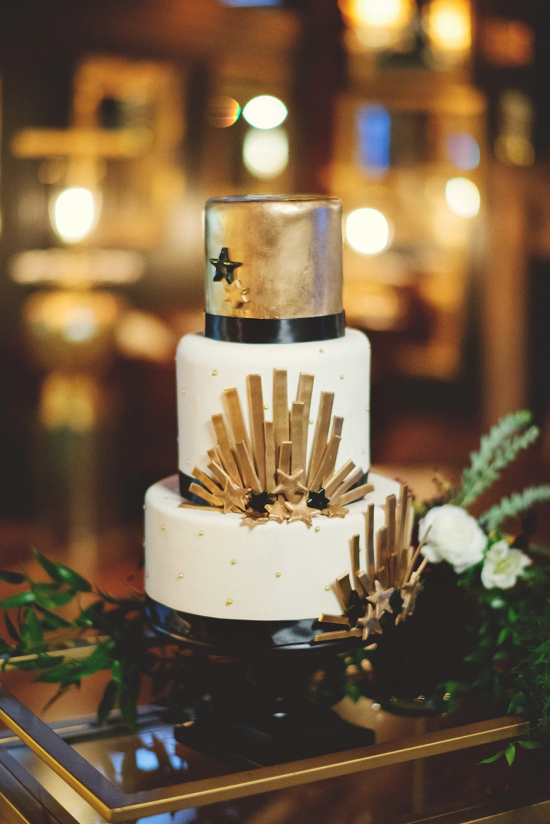 Black & Gold New Years Eve Wedding Ideas via TheELD.com