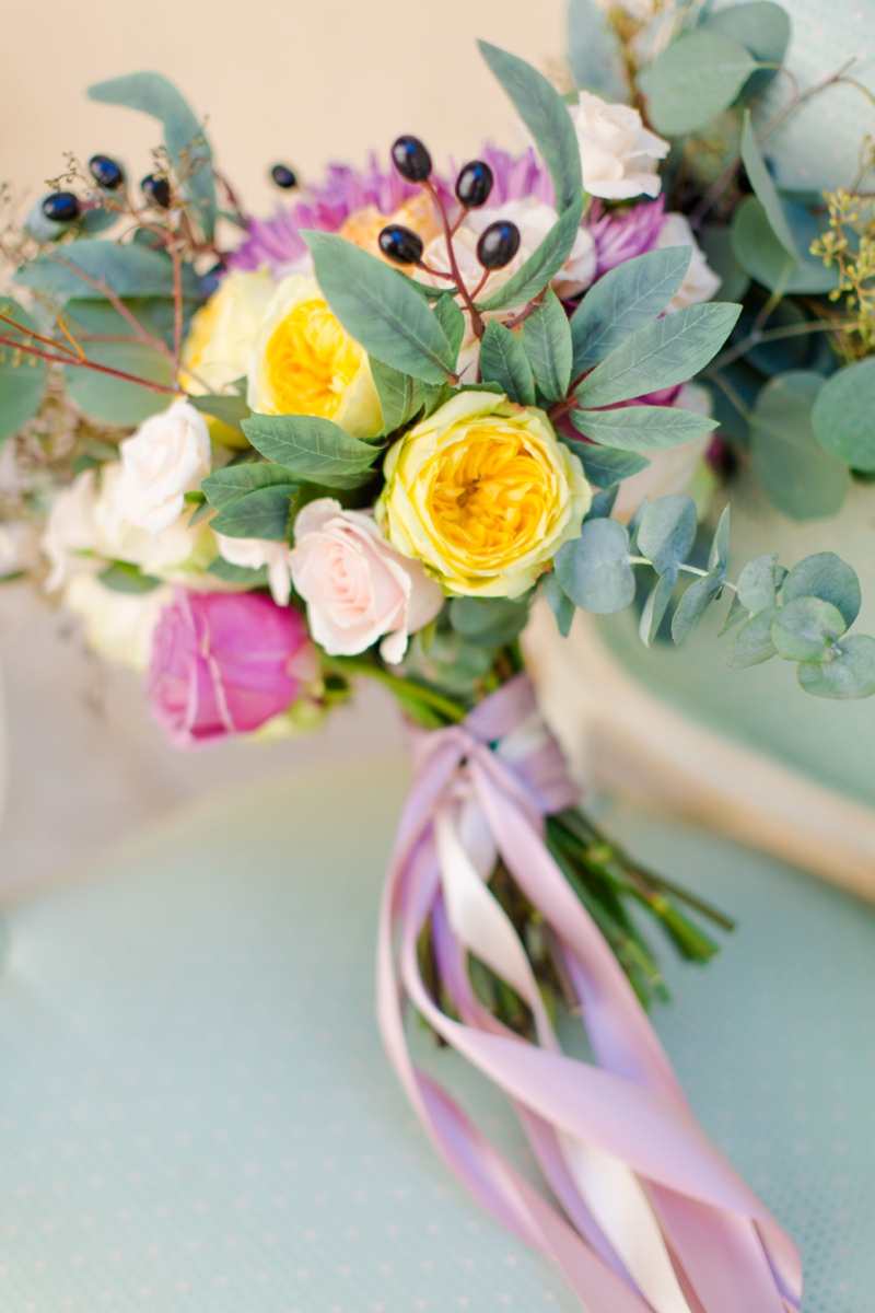 Colorful 60s Inspired Wedding Ideas via TheELD.com