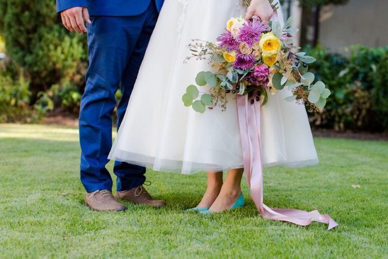 Colorful 60s Inspired Wedding Ideas via TheELD.com