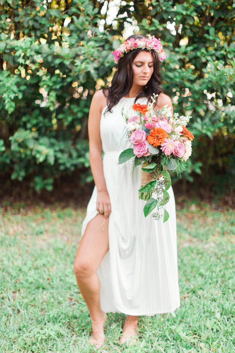 Eclectic Pink & Orange Boho Wedding Ideas via TheELD.com