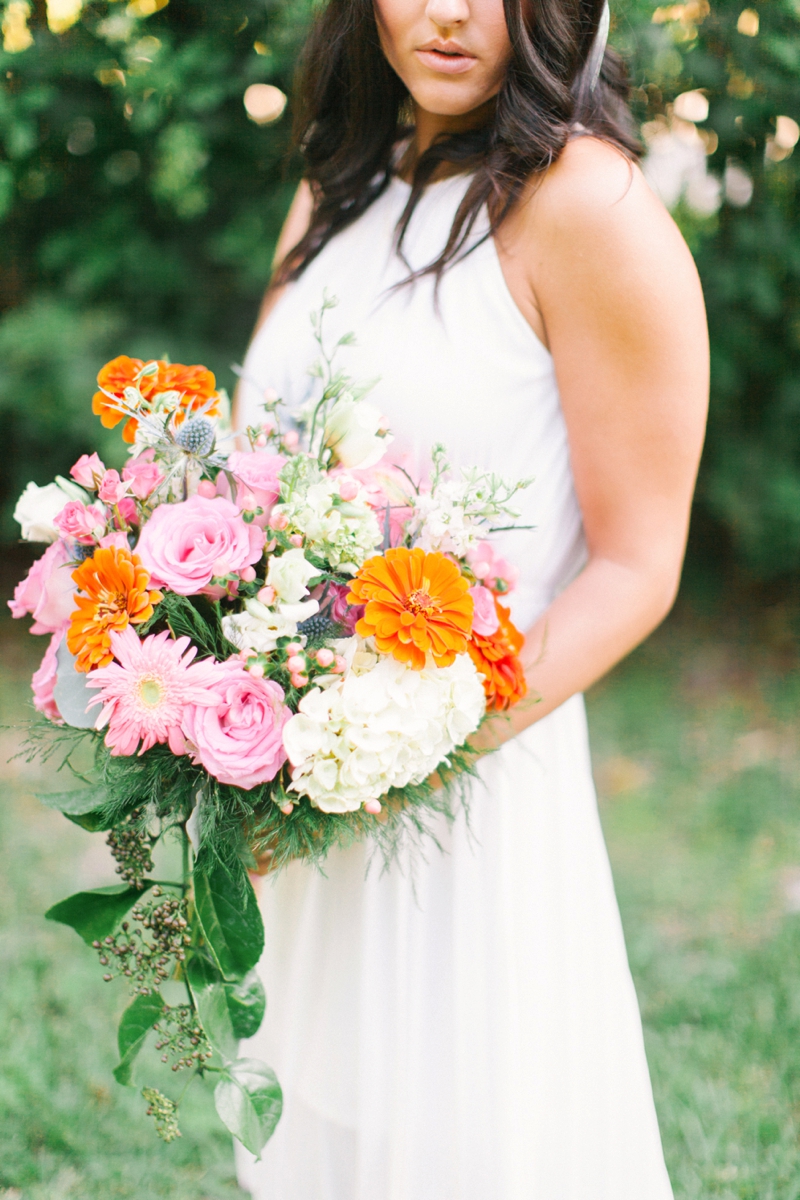 Eclectic Pink & Orange Boho Wedding Ideas via TheELD.com