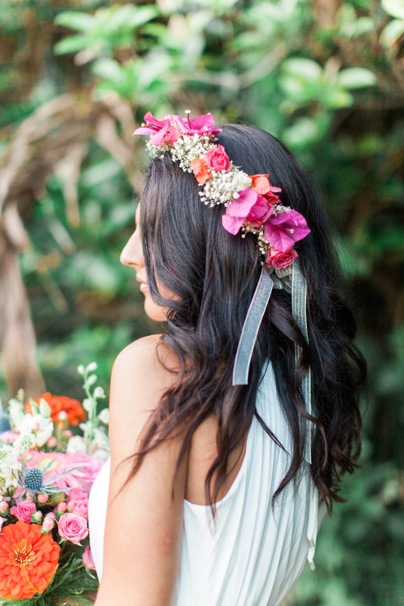 Eclectic Pink & Orange Boho Wedding Ideas via TheELD.com