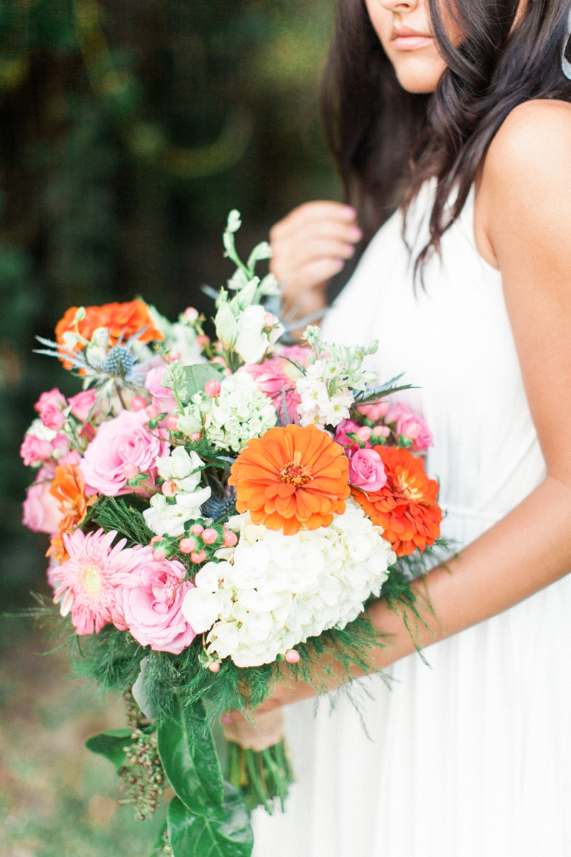Eclectic Pink & Orange Boho Wedding Ideas via TheELD.com