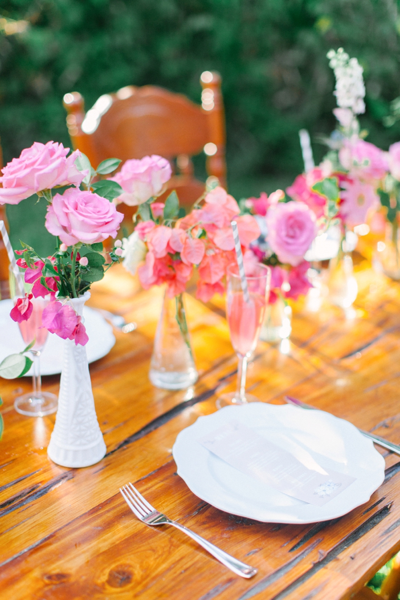 Eclectic Pink & Orange Boho Wedding Ideas via TheELD.com