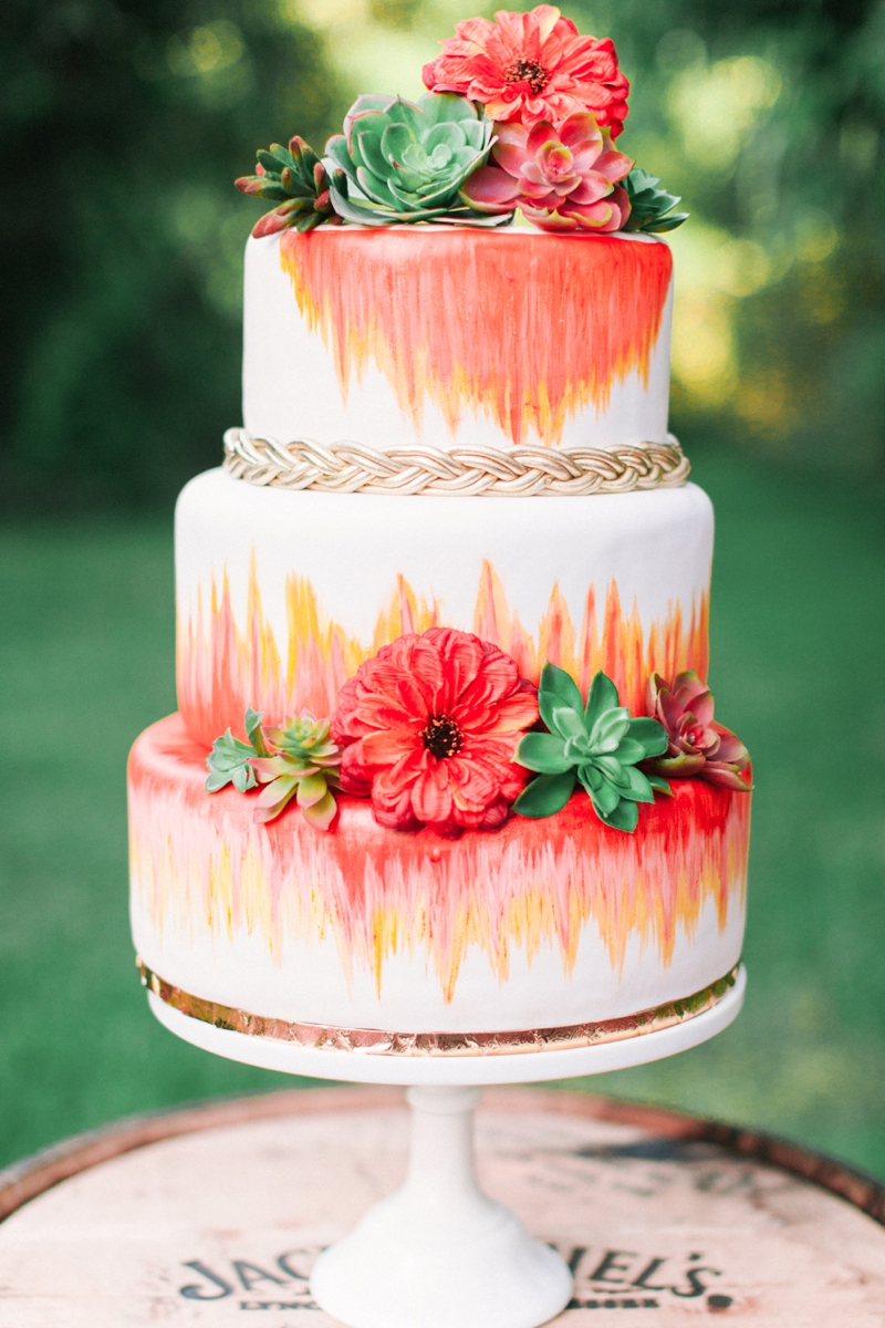 Eclectic Pink & Orange Boho Wedding Ideas via TheELD.com