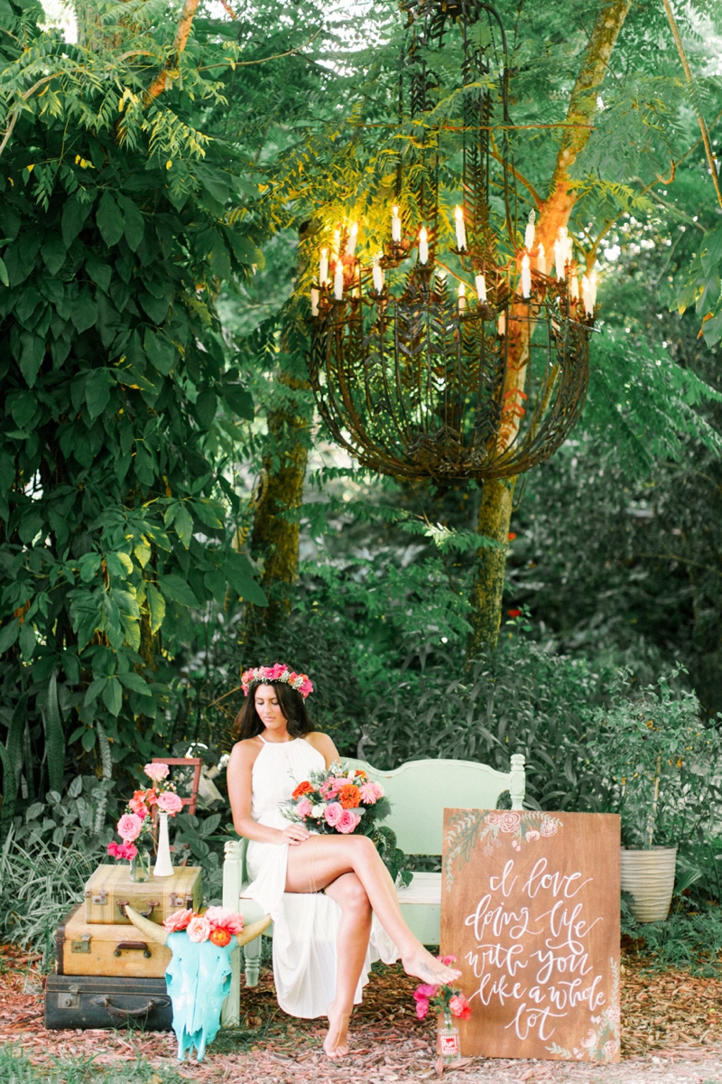 Eclectic Pink & Orange Boho Wedding Ideas via TheELD.com