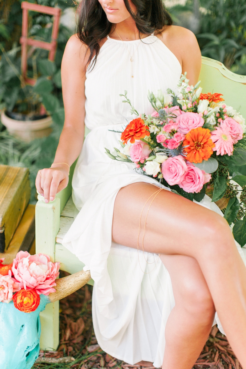 Eclectic Pink & Orange Boho Wedding Ideas via TheELD.com