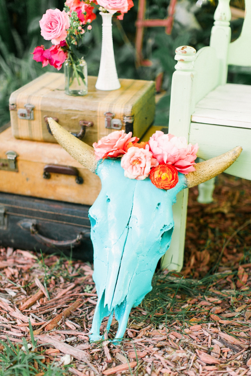 Eclectic Pink & Orange Boho Wedding Ideas via TheELD.com