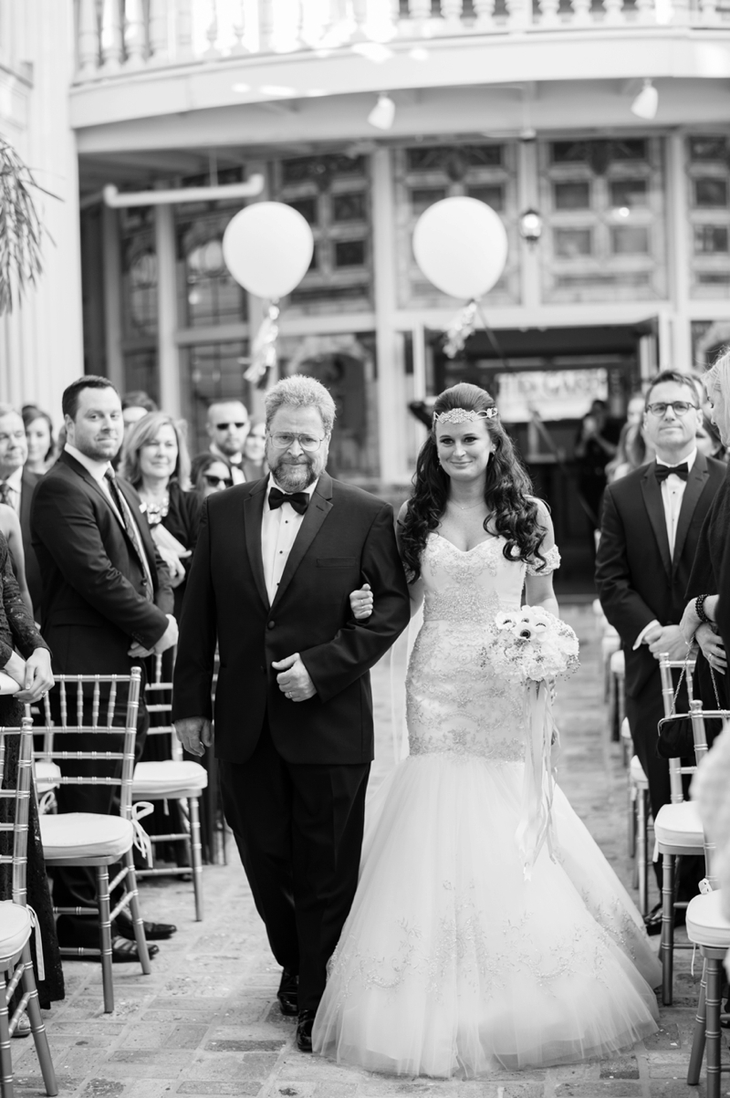 Elegant Black, White & Gold Wedding via TheELD.com