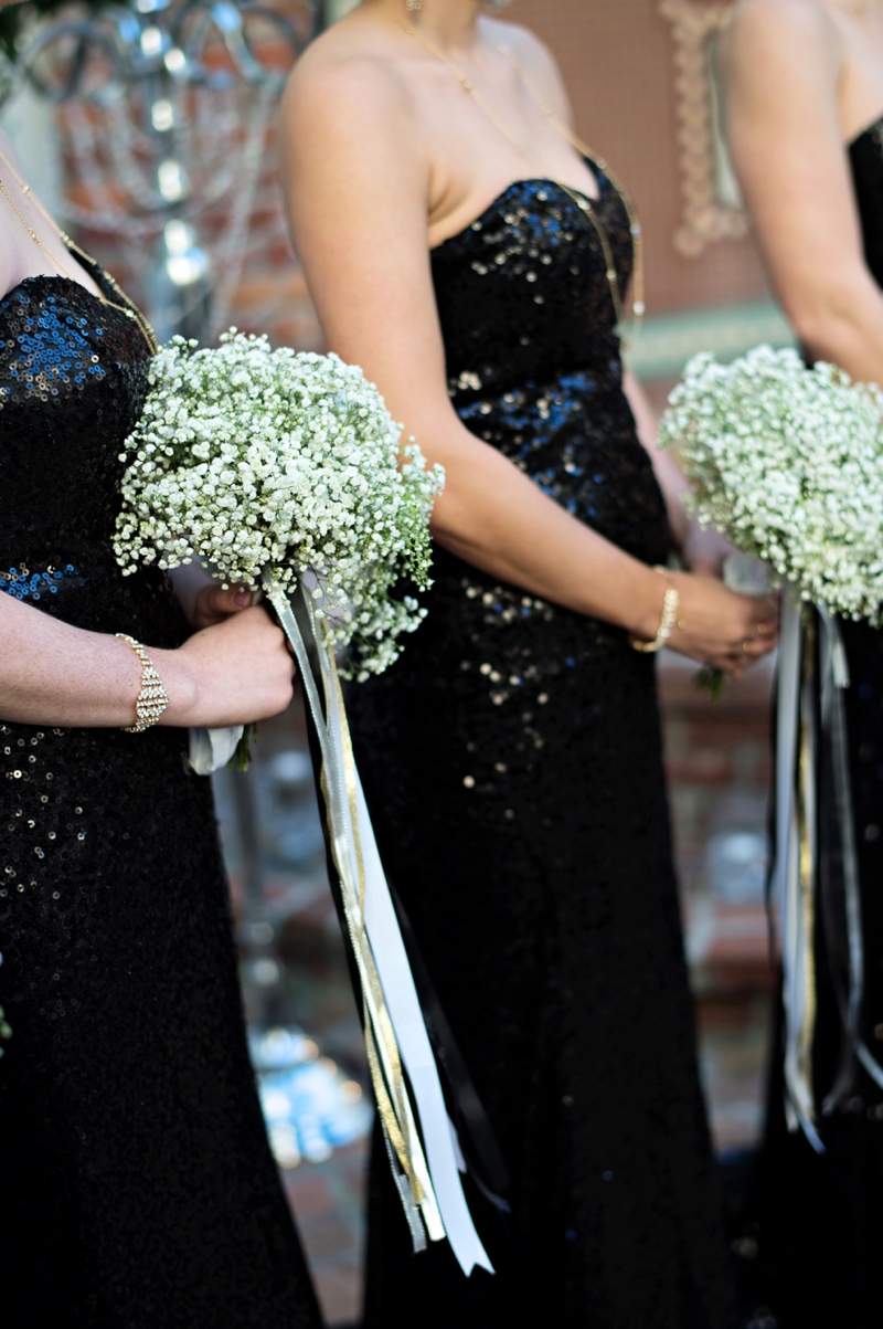 Elegant Black, White & Gold Wedding via TheELD.com