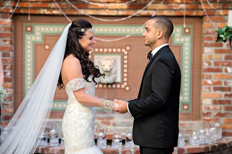 Elegant Black, White & Gold Wedding via TheELD.com