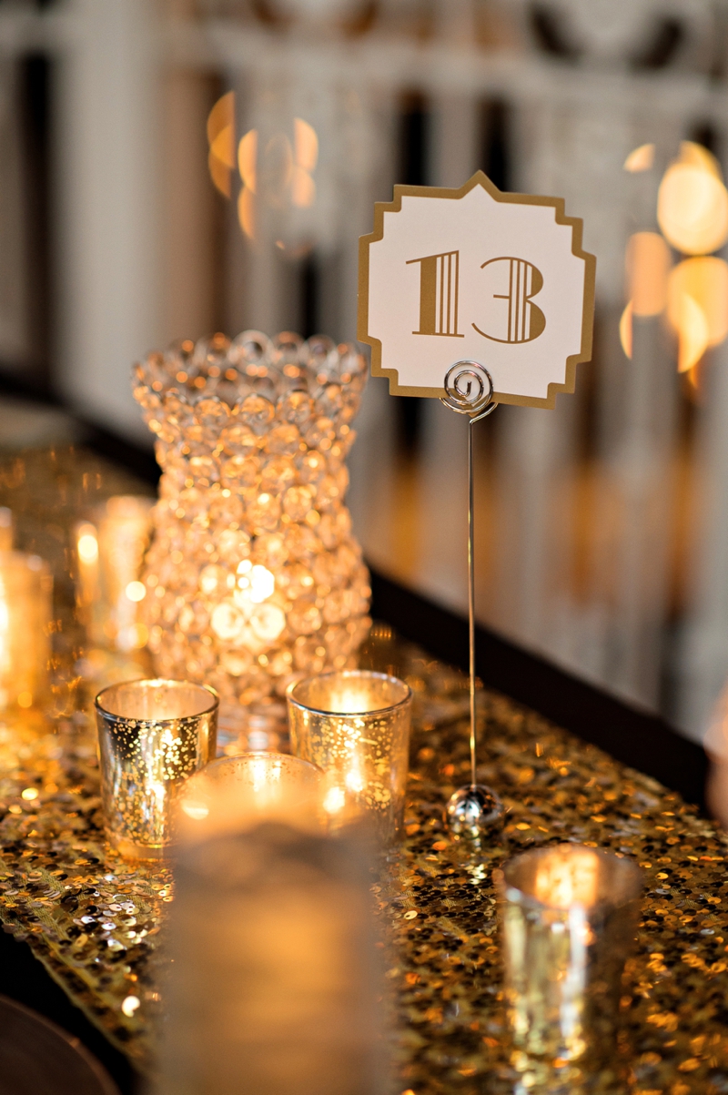 Elegant Black, White & Gold Wedding via TheELD.com