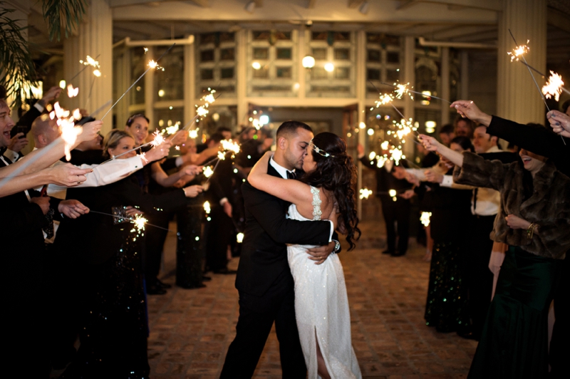 Elegant Black, White & Gold Wedding via TheELD.com