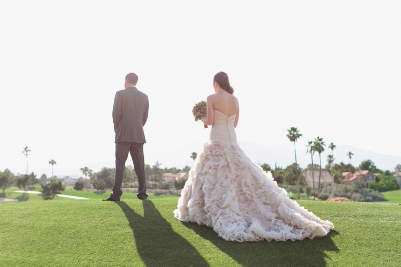 Romantic Blush and Gold Las Vegas Wedding via TheELD.com