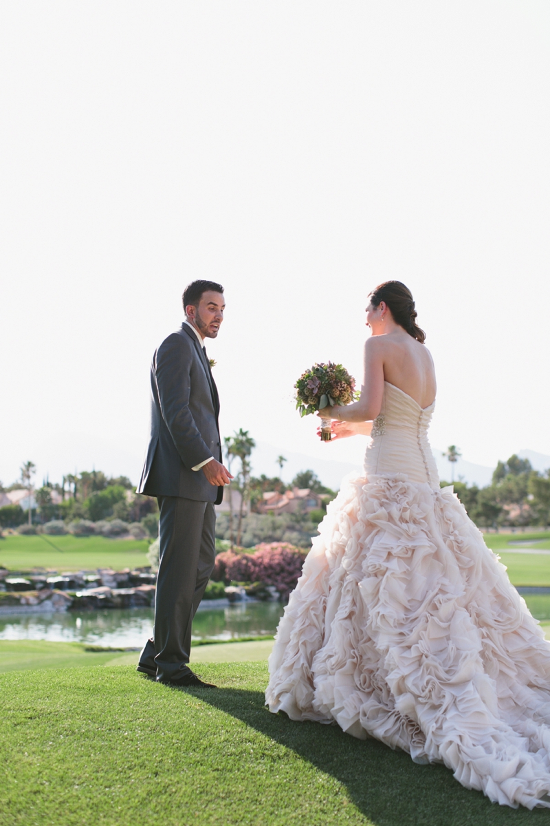 Romantic Blush and Gold Las Vegas Wedding via TheELD.com