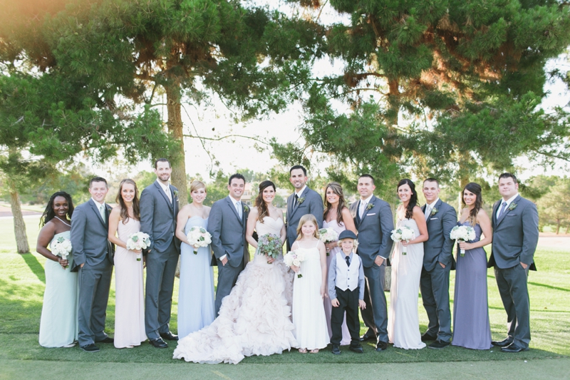 Romantic Blush and Gold Las Vegas Wedding via TheELD.com