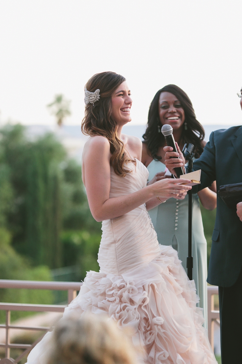 Romantic Blush and Gold Las Vegas Wedding via TheELD.com