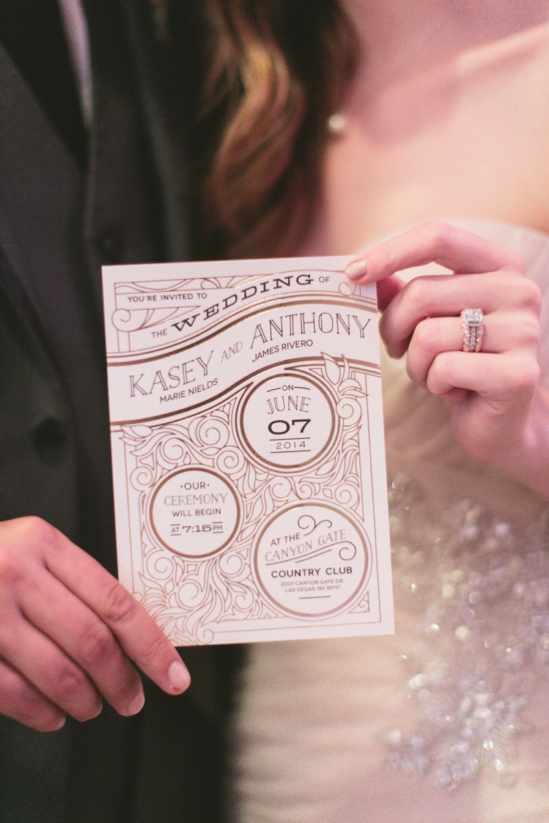 Romantic Blush and Gold Las Vegas Wedding via TheELD.com