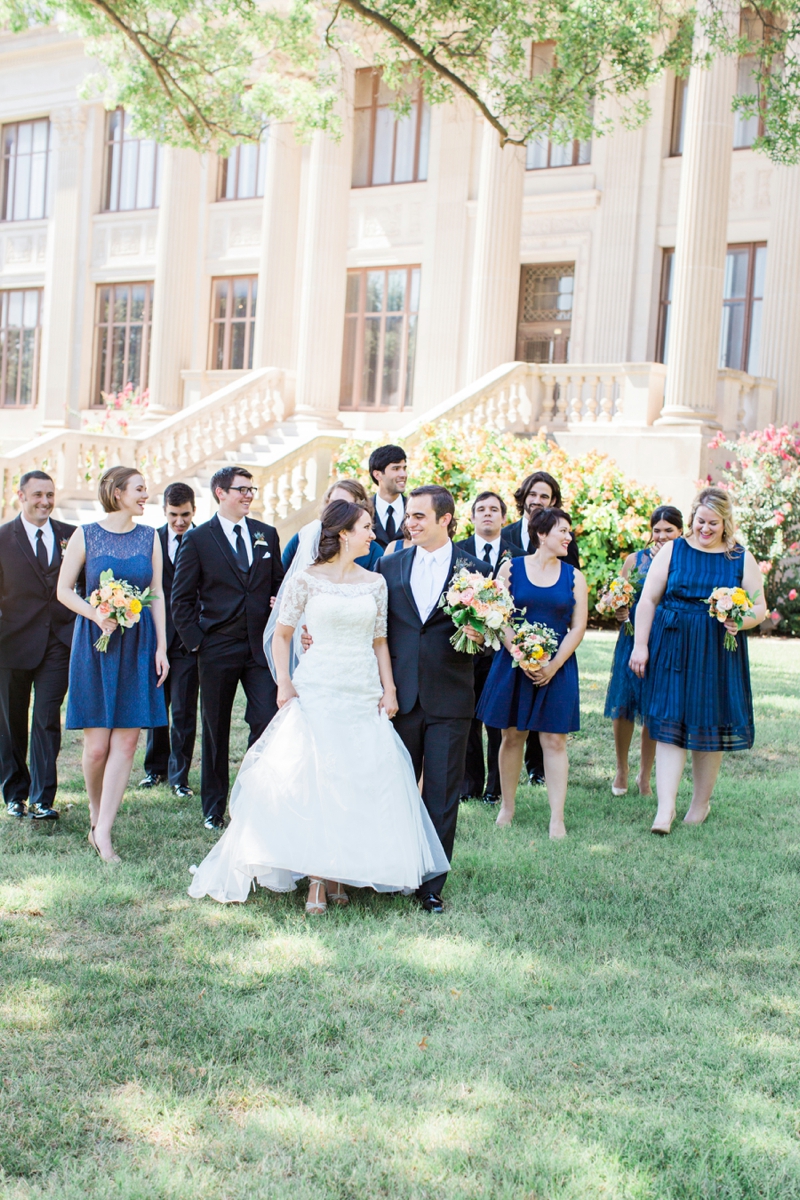 Romantic Navy & Blush Oklahoma Wedding via TheELD.com