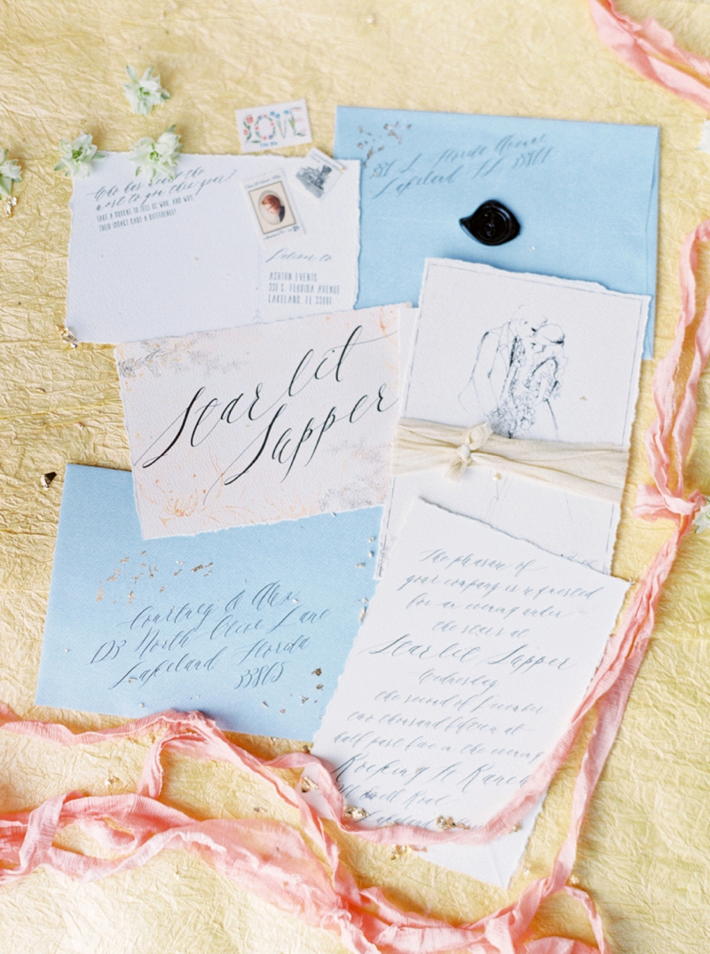 Sophisticated Yellow & Pale Blue Wedding Inspiration via TheELD.com