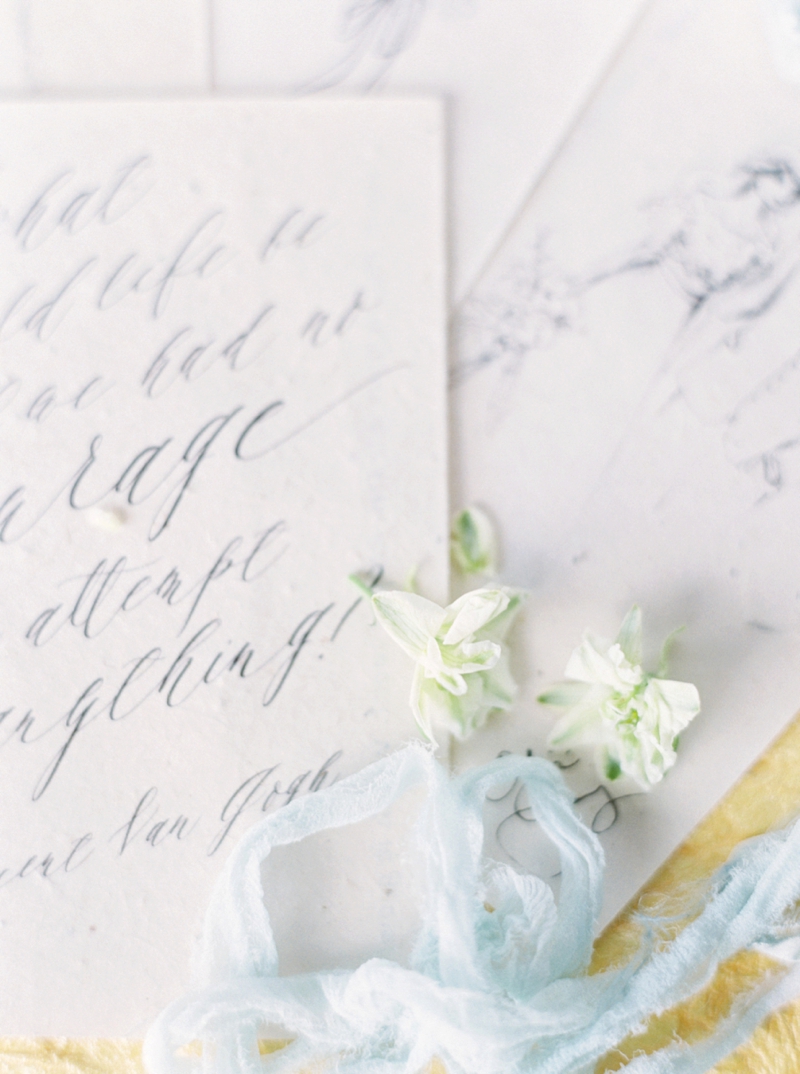 Sophisticated Yellow & Pale Blue Wedding Inspiration via TheELD.com