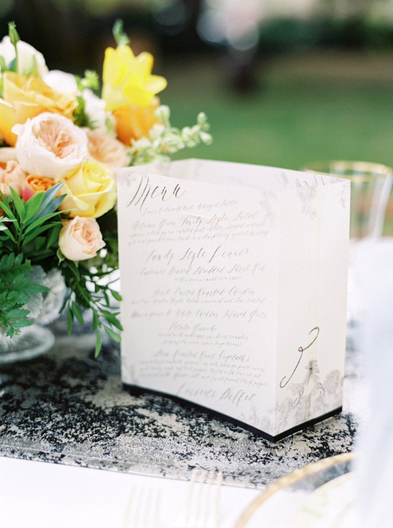 Sophisticated Yellow & Pale Blue Wedding Inspiration via TheELD.com