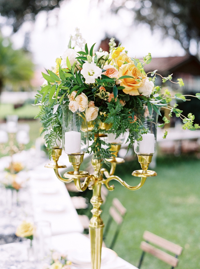 Sophisticated Yellow & Pale Blue Wedding Inspiration via TheELD.com