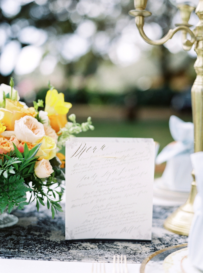 Sophisticated Yellow & Pale Blue Wedding Inspiration via TheELD.com