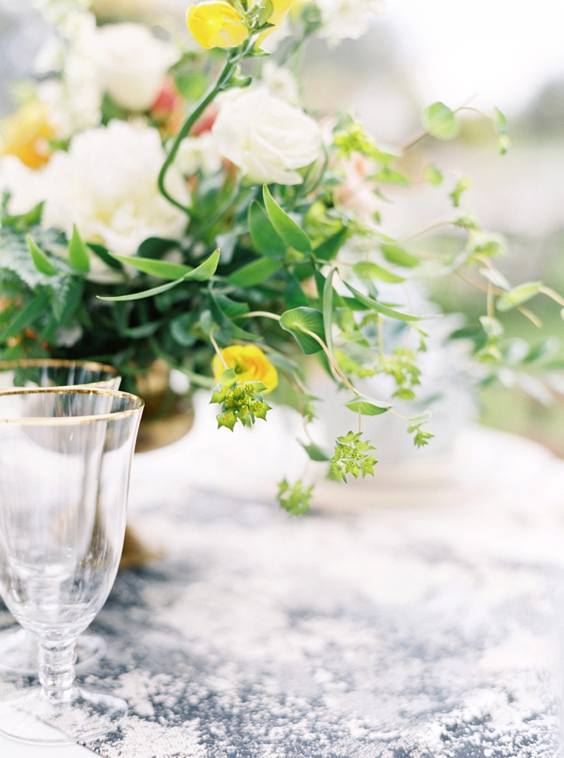 Sophisticated Yellow & Pale Blue Wedding Inspiration via TheELD.com